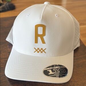 White and Gold Flexfit Cap